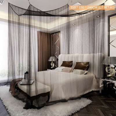 210 190 240CM W H Corner Post Bed Canopy Mosquito Net Full Queen King Size Netting Black Bedding
210 190 240CM W H Corner Post Bed Canopy Mosquito Net Full Queen King Size Netting Black Bedding
