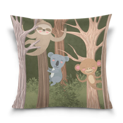 ALAZA Throw Pillow Cover 16 X 16 inch Christmas Gift Cushion Cover with Monkey And Koala Printed Pillowcase
ALAZA Throw Pillow Cover 16 X 16 inch Christmas Gift Cushion Cover with Monkey And Koala Printed Pillowcase