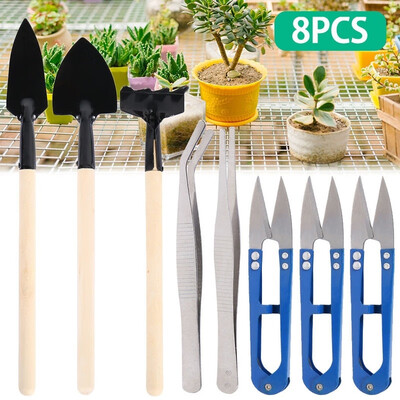 8-piece Bonsai Tool Set Succulent Garden Hand Tool Kit with Trimmer Mini Rake Mini Spade Tweezers Bud&Leaf Trimmer
8-piece Bonsai Tool Set Succulent Garden Hand Tool Kit with Trimmer Mini Rake Mini Spade Tweezers Bud&Leaf Trimmer