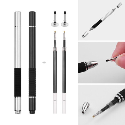 2 in 1 Precision Stylus Pen with Refill&Disc Tip Capacitive Touchscreen Stylus Pen For Cellphone Tablet Pack of 2pcs SilverSi
2 in 1 Precision Stylus Pen with Refill&Disc Tip Capacitive Touchscreen Stylus Pen For Cellphone Tablet Pack of 2pcs SilverSi