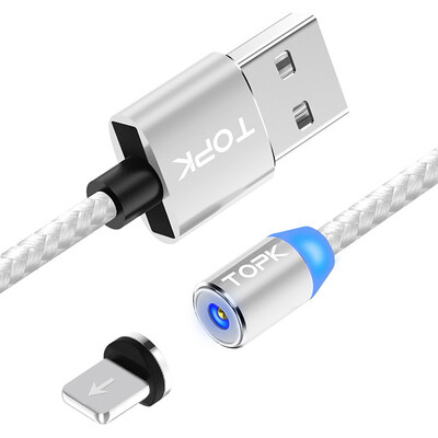 TOPK R-Line2 1M33ft LED Magnetic iPhone USB Cable Premium Nylon Braided Magnet iPhone Charger Cable for iPhone USB Port
TOPK R-Line2 1M33ft LED Magnetic iPhone USB Cable Premium Nylon Braided Magnet iPhone Charger Cable for iPhone USB Port