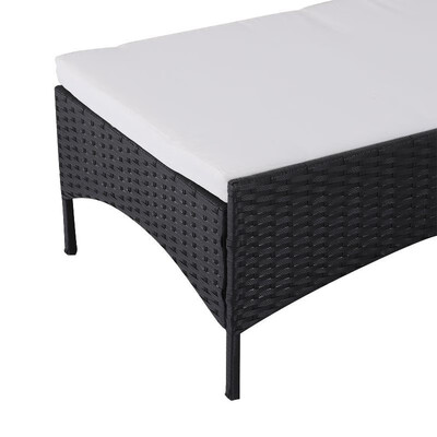 2 Piece Rattan Wicker Outdoor Loveseat with Sunshade Canopy&Nesting Ottoman Footrest - Black
2 Piece Rattan Wicker Outdoor Loveseat with Sunshade Canopy&Nesting Ottoman Footrest - Black