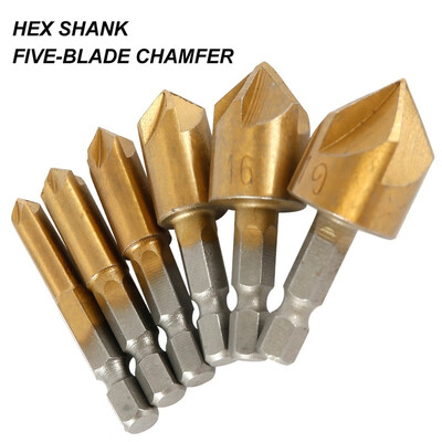 6PCS 6-19mm Sink Counter DIY Power Tools High Speed Steel 5 Flute Counter Sink 90 Degree Drill Set
6PCS 6-19mm Sink Counter DIY Power Tools High Speed Steel 5 Flute Counter Sink 90 Degree Drill Set