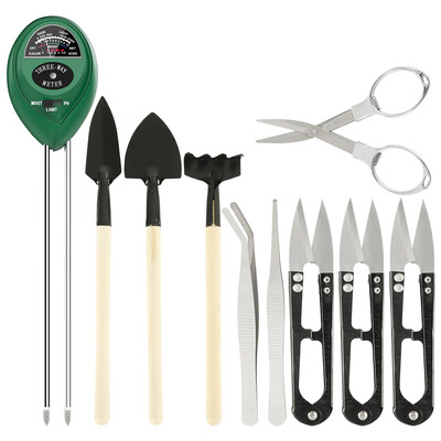 1 Soil Meter Moisture Sensor 10pcs Bonsai Tools Include Pruner Fold ScissorsMini Rake Bud & Leaf Trimmer Set by
1 Soil Meter Moisture Sensor 10pcs Bonsai Tools Include Pruner Fold ScissorsMini Rake Bud & Leaf Trimmer Set by
