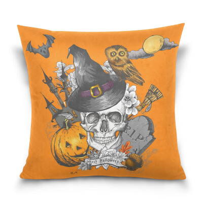 ALAZA Thanksgiving Throw Pillow Cover 16 X 16 inch Cushion Cover with Halloween Skull Printed Pillowcase
ALAZA Thanksgiving Throw Pillow Cover 16 X 16 inch Cushion Cover with Halloween Skull Printed Pillowcase