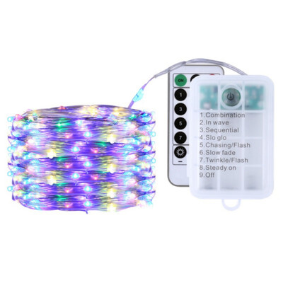 10 Meters 100 Lights Colored Copper Wire Battery Lights Waterproof Battery Box With Remote Control
10 Meters 100 Lights Colored Copper Wire Battery Lights Waterproof Battery Box With Remote Control