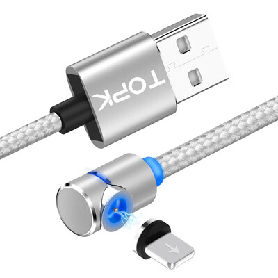 TOPK RLine-L 90 Degree L Type Magnetic Cable Nylon Braided LED Magnet Cable for iPhone 6 7 8 X
TOPK RLine-L 90 Degree L Type Magnetic Cable Nylon Braided LED Magnet Cable for iPhone 6 7 8 X