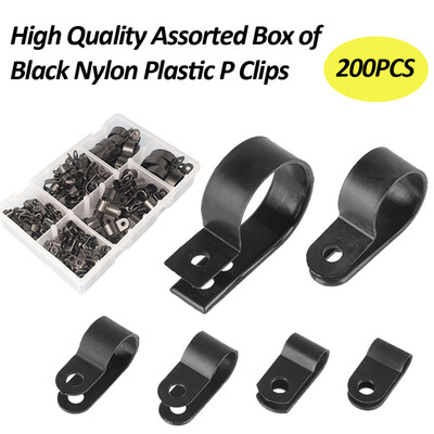 Willstar 200Pcs High Quality Assorted Box of Black Nylon Plastic P Clips without Screws
Willstar 200Pcs High Quality Assorted Box of Black Nylon Plastic P Clips without Screws