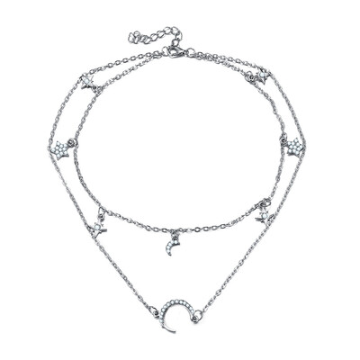Fashion Double-layer Embedded Diamond Star Moon Necklace Women Personality Jewelry Accessory
Fashion Double-layer Embedded Diamond Star Moon Necklace Women Personality Jewelry Accessory