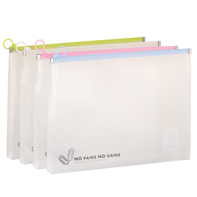 Morning light &G A4 large capacity pp edge bag large ring pull side file bag 4 color mixed information bag 4 Pack ADMN4220
Morning light &G A4 large capacity pp edge bag large ring pull side file bag 4 color mixed information bag 4 Pack ADMN4220