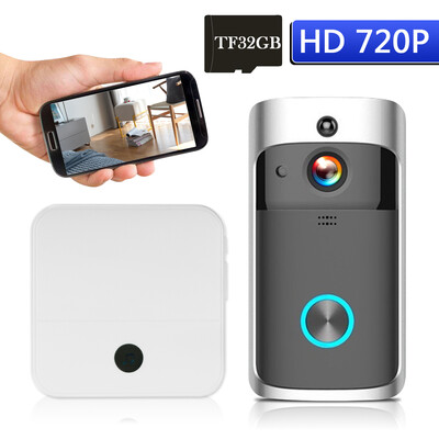 WiFi Smart Wireless Security DoorBell Smart HD 720P Visual Intercom Recording Video Door Phone Remote Home Monitoring Night Vision
WiFi Smart Wireless Security DoorBell Smart HD 720P Visual Intercom Recording Video Door Phone Remote Home Monitoring Night Vision