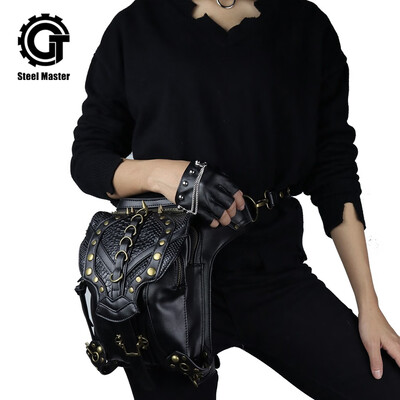 STEELMASTER Steampunk Waist Bag Gothic Leather Cross Body Bags Victorian Rivet Leg Thigh Holster Bags
STEELMASTER Steampunk Waist Bag Gothic Leather Cross Body Bags Victorian Rivet Leg Thigh Holster Bags