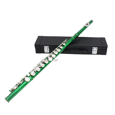Western Concert Flute Cupronickel Plated Silver 16 Holes C Key Woodwind Instrument with Cleaning Cloth Stick Gloves Mini Screwdriv
Western Concert Flute Cupronickel Plated Silver 16 Holes C Key Woodwind Instrument with Cleaning Cloth Stick Gloves Mini Screwdriv
