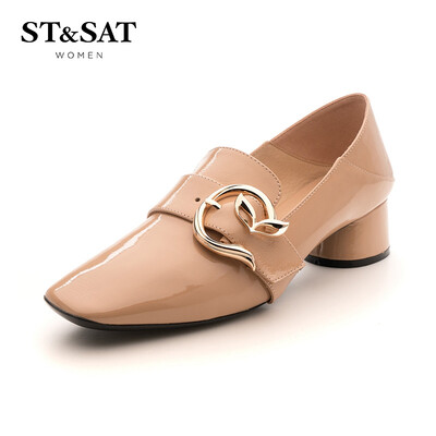 Saturday ST&SAT lacquered cow leather fashion simple&elegant buckle buckle shallow mouth with single shoes SS91111065 apricot 35
Saturday ST&SAT lacquered cow leather fashion simple&elegant buckle buckle shallow mouth with single shoes SS91111065 apricot 35