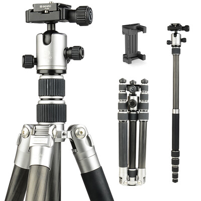 Beno IC19T anti-folding monopod carbon fiber tripod head set SLR micro single camera lightweight stable titanium color mobile phone clip
Beno IC19T anti-folding monopod carbon fiber tripod head set SLR micro single camera lightweight stable titanium color mobile phone clip
