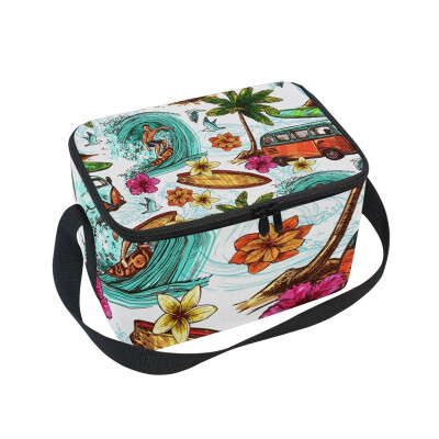 ALAZA Lunch Box Insulated Lunch Bag Large Cooler Surfer Man And Summer Bus Tote Bag
ALAZA Lunch Box Insulated Lunch Bag Large Cooler Surfer Man And Summer Bus Tote Bag