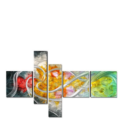 Tooarts Large Modern Flower Metal Wall Art Hand-Painted 5-Panels Wall Decoration for Kitchen Dinning Room 63"x39
Tooarts Large Modern Flower Metal Wall Art Hand-Painted 5-Panels Wall Decoration for Kitchen Dinning Room 63"x39