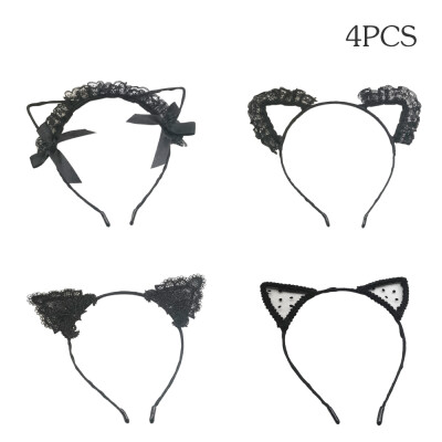 4pcs Sexy Lace Cat Ears Hair Hoop Fashion Lace Headband Lovely Women Cosplay Headwear Hairband Hair Accessories
4pcs Sexy Lace Cat Ears Hair Hoop Fashion Lace Headband Lovely Women Cosplay Headwear Hairband Hair Accessories
