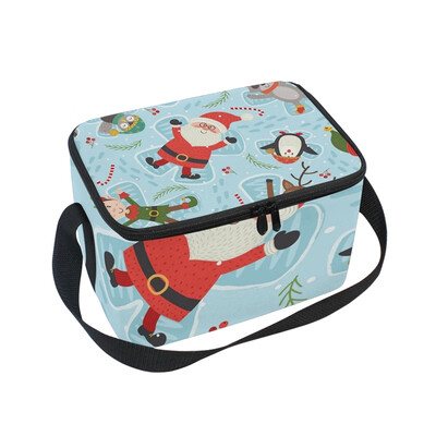 ALAZA Lunch Box Insulated Lunch Bag Large Cooler Christmas Characters Make Snow Angel Tote Bag
ALAZA Lunch Box Insulated Lunch Bag Large Cooler Christmas Characters Make Snow Angel Tote Bag