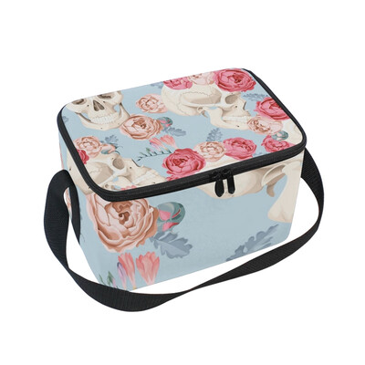Lunch Box Insulated Lunch Bag Large Cooler Pattern With Skulls And Roses Tote Bagfor Kids Men Women
Lunch Box Insulated Lunch Bag Large Cooler Pattern With Skulls And Roses Tote Bagfor Kids Men Women