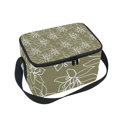 ALAZA Insulated Lunch Box Gray Flowers Lunch Bag for Men Women Portable Tote Bag Cooler Bag
ALAZA Insulated Lunch Box Gray Flowers Lunch Bag for Men Women Portable Tote Bag Cooler Bag