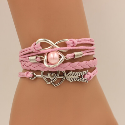 Fashion Multi-layer Alloy Leather Heart-shaped Cupid Arrow Woven Bracelet for Women Jewelry
Fashion Multi-layer Alloy Leather Heart-shaped Cupid Arrow Woven Bracelet for Women Jewelry