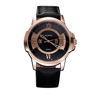 YAZOLE 386 Quartz Watch Wrist Watch PU Leather Roman Scale Carved Time Dial Man Watch
YAZOLE 386 Quartz Watch Wrist Watch PU Leather Roman Scale Carved Time Dial Man Watch
