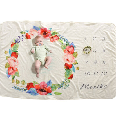 Baby Monthly Milestone Blanket For Girl Boy Newborn Photo Prop Floral Frame Background Super Soft Flannel Baby Swaddle 40"×60"
Baby Monthly Milestone Blanket For Girl Boy Newborn Photo Prop Floral Frame Background Super Soft Flannel Baby Swaddle 40"×60"