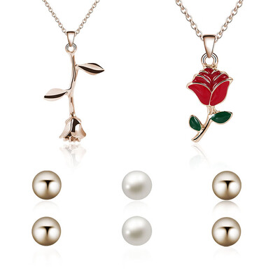 Fashion Jewelry Set Pendant Necklace Simple Pearl Ear Studs for Women Jewelry Accessory
Fashion Jewelry Set Pendant Necklace Simple Pearl Ear Studs for Women Jewelry Accessory
