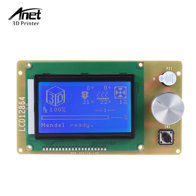 Anet 12864 LCD Smart Display Screen Controller Module with Cable for RAMPS 14 Arduino Mega Pololu Shield Arduino Reprap 3D Printe
Anet 12864 LCD Smart Display Screen Controller Module with Cable for RAMPS 14 Arduino Mega Pololu Shield Arduino Reprap 3D Printe