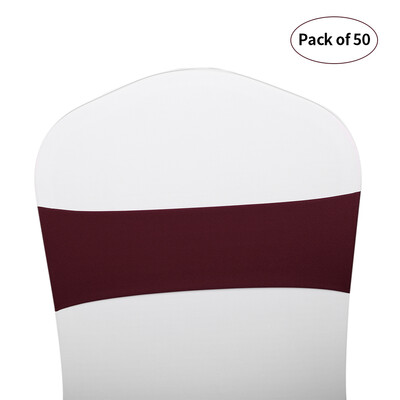 50pcs Wedding Chair Sashes Bows Elastic Spandex Chair Sash Covers Bands Wedding Banquet Reception Supplies Decorations--Dark Purpl
50pcs Wedding Chair Sashes Bows Elastic Spandex Chair Sash Covers Bands Wedding Banquet Reception Supplies Decorations--Dark Purpl