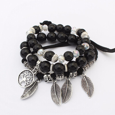 Tree of Life&Leaves Pendant Ethnic Elastic Marble Beads Bracelets Leather Rope Boho Statement Bangles Women Jewelry
Tree of Life&Leaves Pendant Ethnic Elastic Marble Beads Bracelets Leather Rope Boho Statement Bangles Women Jewelry