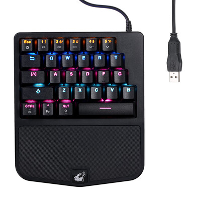 Free Wolf One-handed Mechanical Keyboard 28 Keys with Backlight Single Hand Gaming Keyboard with Blue Switch Ergonomic Design and
Free Wolf One-handed Mechanical Keyboard 28 Keys with Backlight Single Hand Gaming Keyboard with Blue Switch Ergonomic Design and