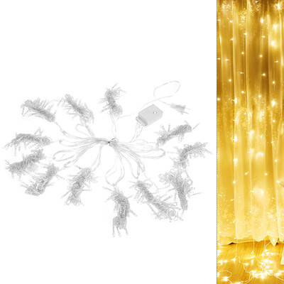 3 × 3 Meters 300 LED Curtain Light 8 different Lighting Modes IP44 Water Resistance Warm White for Home Decoration Wedding Functio
3 × 3 Meters 300 LED Curtain Light 8 different Lighting Modes IP44 Water Resistance Warm White for Home Decoration Wedding Functio