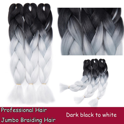 24 Inches Braiding Hair Ombre for crochet Hair Weave with Synthetic&Twist Braiding Hair Extensions Dark black 100gpc
24 Inches Braiding Hair Ombre for crochet Hair Weave with Synthetic&Twist Braiding Hair Extensions Dark black 100gpc