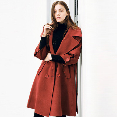 Her pool womens 2018 autumn&winter new woolen coat lapel in the long paragraph seven-point sleeves with a woolen coat with belt T74H2771A424L brick red
Her pool womens 2018 autumn&winter new woolen coat lapel in the long paragraph seven-point sleeves with a woolen coat with belt T74H2771A424L brick red