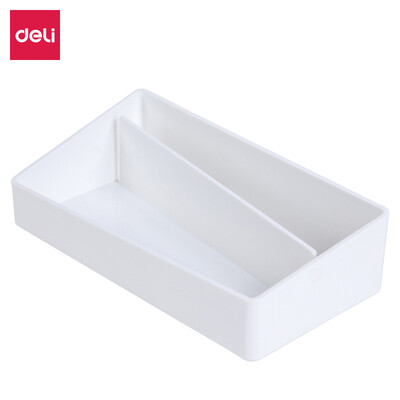 Deli deli music fashion 2 grid desktop storage box multi-function pen small objects storage white 8910
Deli deli music fashion 2 grid desktop storage box multi-function pen small objects storage white 8910