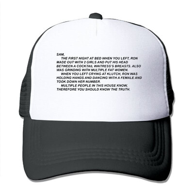 Jersey Shore The Letter Returns Racer Summer Sun Protection Mesh Cap Baseball Hat Cap Adjustable
Jersey Shore The Letter Returns Racer Summer Sun Protection Mesh Cap Baseball Hat Cap Adjustable