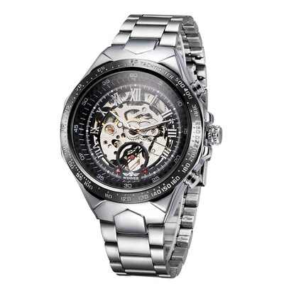 WINNER High-quality Skeleton Semi Automatic Men Mechanical Watch Big Dial Hand-Winding Business Men Wristwatch
WINNER High-quality Skeleton Semi Automatic Men Mechanical Watch Big Dial Hand-Winding Business Men Wristwatch