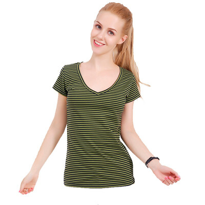 Fashion new style cotton tshirt women summer V-neck cool t shirt female short sleeve tops small striped Lady casual t-shirt
Fashion new style cotton tshirt women summer V-neck cool t shirt female short sleeve tops small striped Lady casual t-shirt