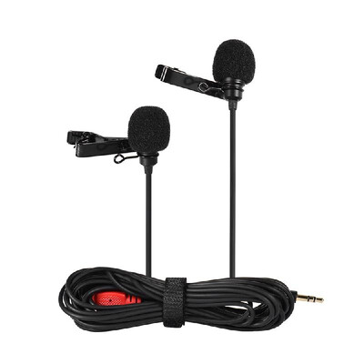Dual-head Lapel Clip-on Microphone Mic Omnidirectional 35mm Plug 25m82ft Long Cable for iPhone 6 6plus Smartphone for Canon Ni
Dual-head Lapel Clip-on Microphone Mic Omnidirectional 35mm Plug 25m82ft Long Cable for iPhone 6 6plus Smartphone for Canon Ni