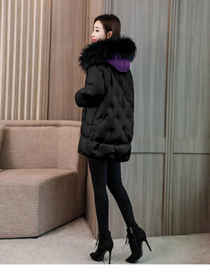 Winter new casual cotton clothing thick warm large fur collar color hooded cotton coat 90249
Winter new casual cotton clothing thick warm large fur collar color hooded cotton coat 90249