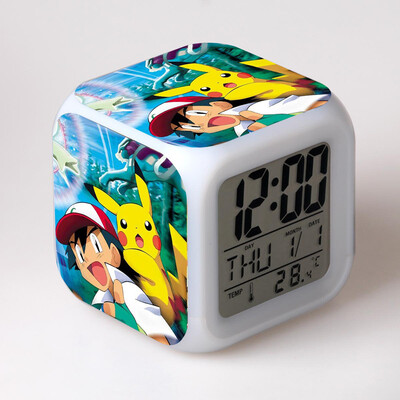 Novel Pokemon Pikachu Digital Alarm Clock Night Light LED Flash Light with LCD Display Anime Figures Electric Clocks for Children
Novel Pokemon Pikachu Digital Alarm Clock Night Light LED Flash Light with LCD Display Anime Figures Electric Clocks for Children
