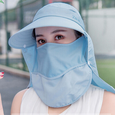 TANHAO sun protection hat female summer neck sun hat outdoor sports riding visor breathable mask cover visor detachable S139 lake water blue
TANHAO sun protection hat female summer neck sun hat outdoor sports riding visor breathable mask cover visor detachable S139 lake water blue