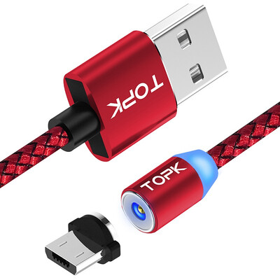 TOPK R-Line2 1M LED Magnetic MicroUSB Cable Premium Nylon Braided Magnet MicroCable
TOPK R-Line2 1M LED Magnetic MicroUSB Cable Premium Nylon Braided Magnet MicroCable