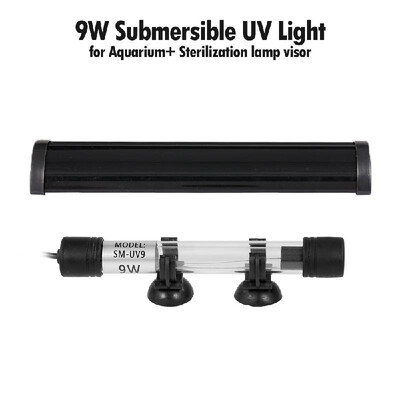 9W Submersible UV Light Germicidal Lamp Water Clean Green Algae Bacteria Clear Waterproof UV Lamp for Fish Tank Aquarium
9W Submersible UV Light Germicidal Lamp Water Clean Green Algae Bacteria Clear Waterproof UV Lamp for Fish Tank Aquarium