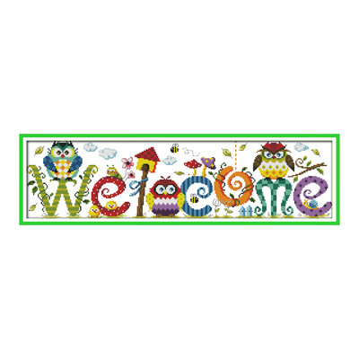 Decdeal 228 67 inches The Owl Welcome Card Pattern Cross Stitch Kit with Pre-printed 14CT Canvas Cloth & Cotton Thread Embroid
Decdeal 228 67 inches The Owl Welcome Card Pattern Cross Stitch Kit with Pre-printed 14CT Canvas Cloth & Cotton Thread Embroid