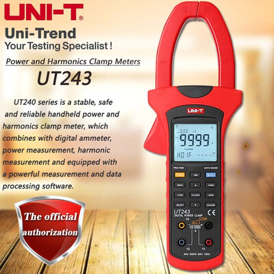 NI-T UT243 Power&Harmonics Clamp Meters Phase Factor Power Meter Active Energy USB Interface AC Current Voltage Test
NI-T UT243 Power&Harmonics Clamp Meters Phase Factor Power Meter Active Energy USB Interface AC Current Voltage Test