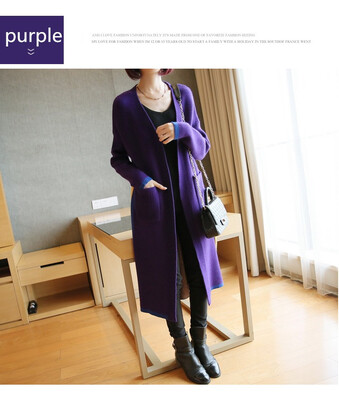 Long sleeve loose&thick sweater jacket 2018 autumn winter new womens wear Korean version of the long knitted cardigan
Long sleeve loose&thick sweater jacket 2018 autumn winter new womens wear Korean version of the long knitted cardigan