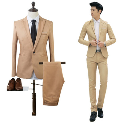 Mens Suits Business Male Slim Fit Blazer Bestman Groomsman Suits Formal Outfit One Button Jacket Pants 2Pieces
Mens Suits Business Male Slim Fit Blazer Bestman Groomsman Suits Formal Outfit One Button Jacket Pants 2Pieces